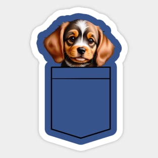 Puppy Chest Pocket Bag Sticker